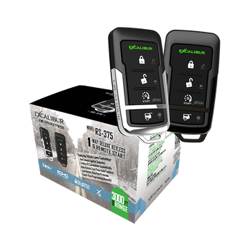 Excalibur RS-375 - 3,000 feet 4-button 1-way Start & Keyless Entry System. 4-Button 1-Way