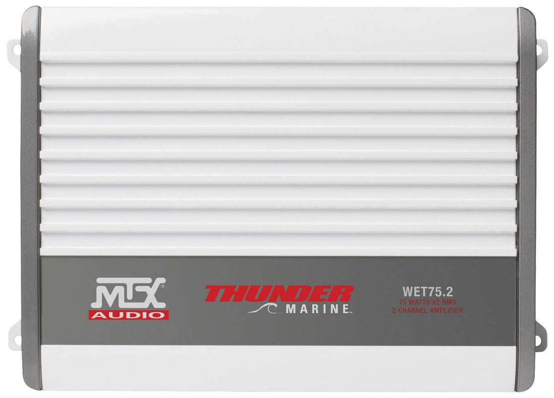 MTX WET75-2 200-Watt RMS 2-Channel Class A/B Marine Amplifier (Sold Individually) MTX