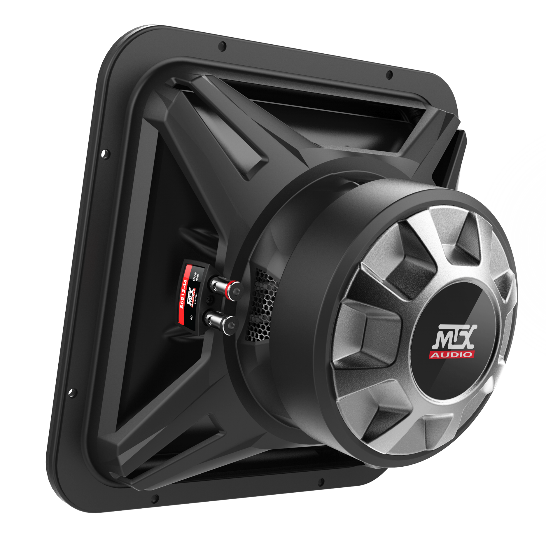 MTX S6512-44 12" 500-Watt RMS Dual 4 Square Car Audio Subwoofer (Sold Individually) MTX