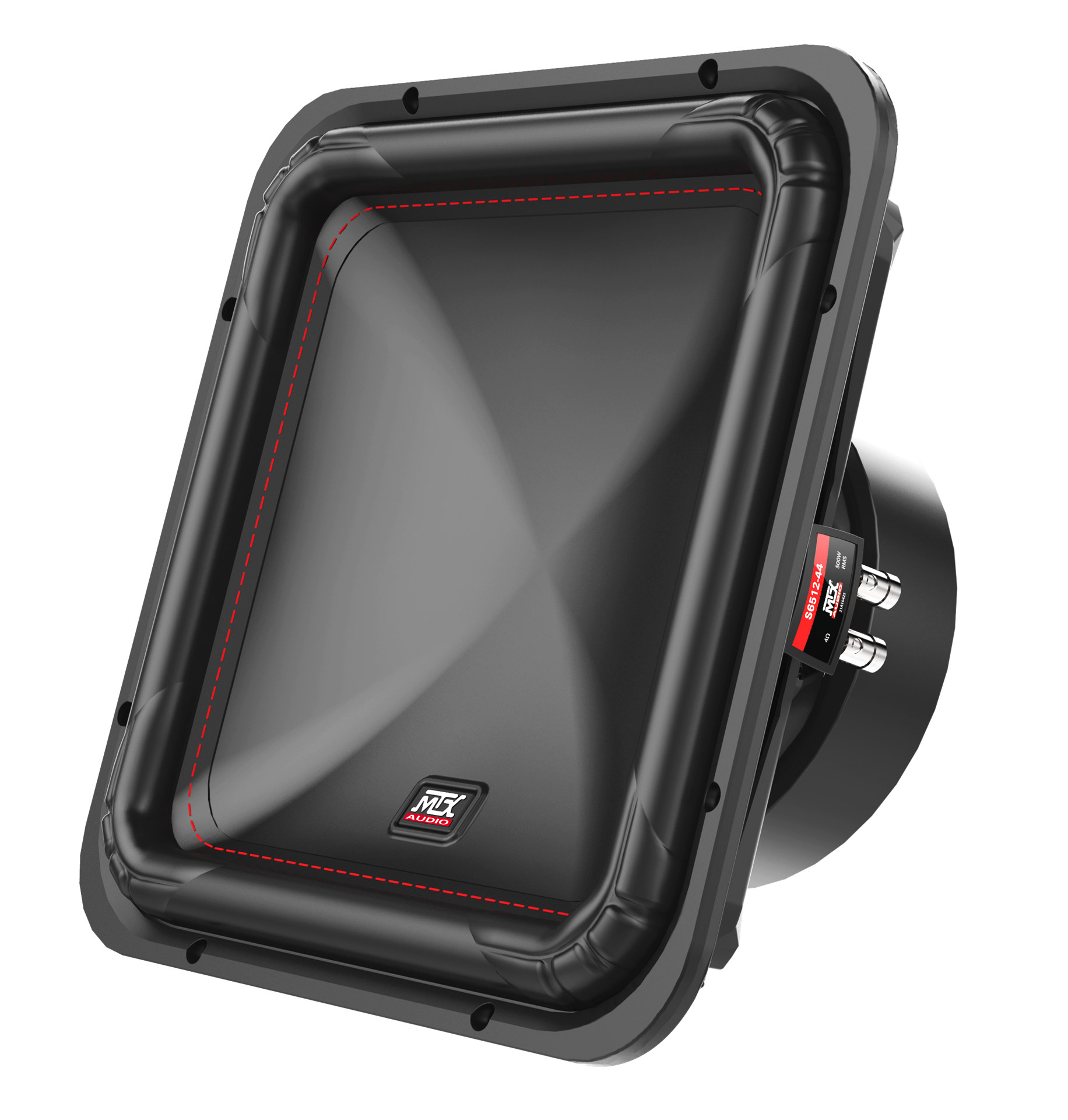 MTX S6512-44 12" 500-Watt RMS Dual 4 Square Car Audio Subwoofer (Sold Individually) MTX