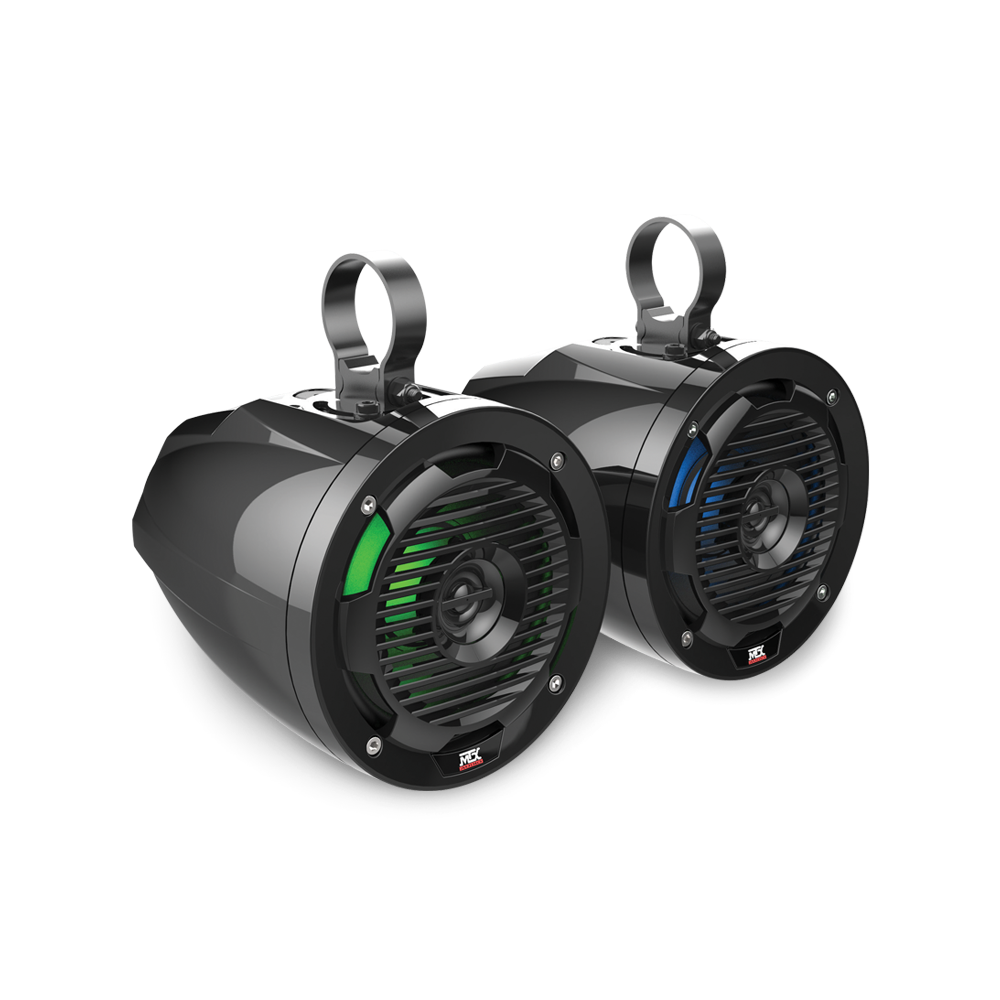MTX MUD65PL 6.5" 50W RMS 4 Cage Mount Coaxial Speaker Pair with RGB LED (Sold In Pairs) MTX