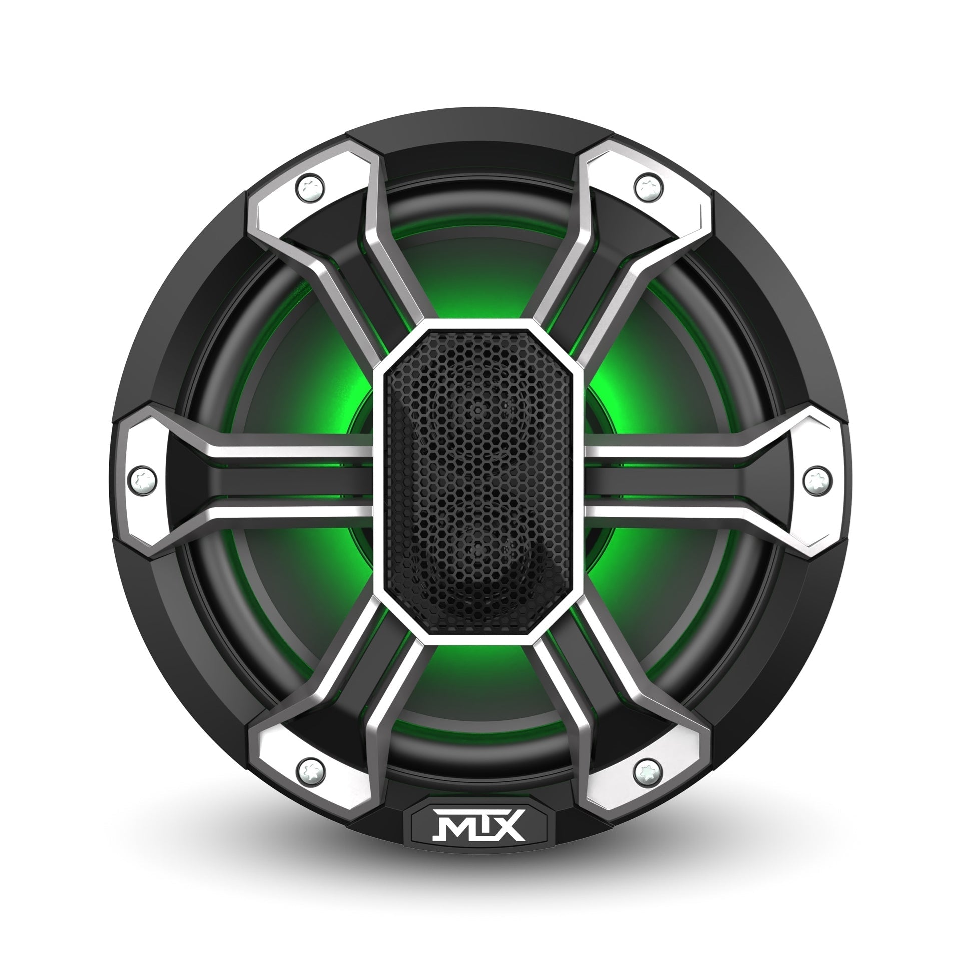 MTX PS8C 8 150-Watt RMS 4 Coaxial Speaker Pair IP-67 Rated with RGB Lighting and Customizable Grille (Sold In Pairs) MTX