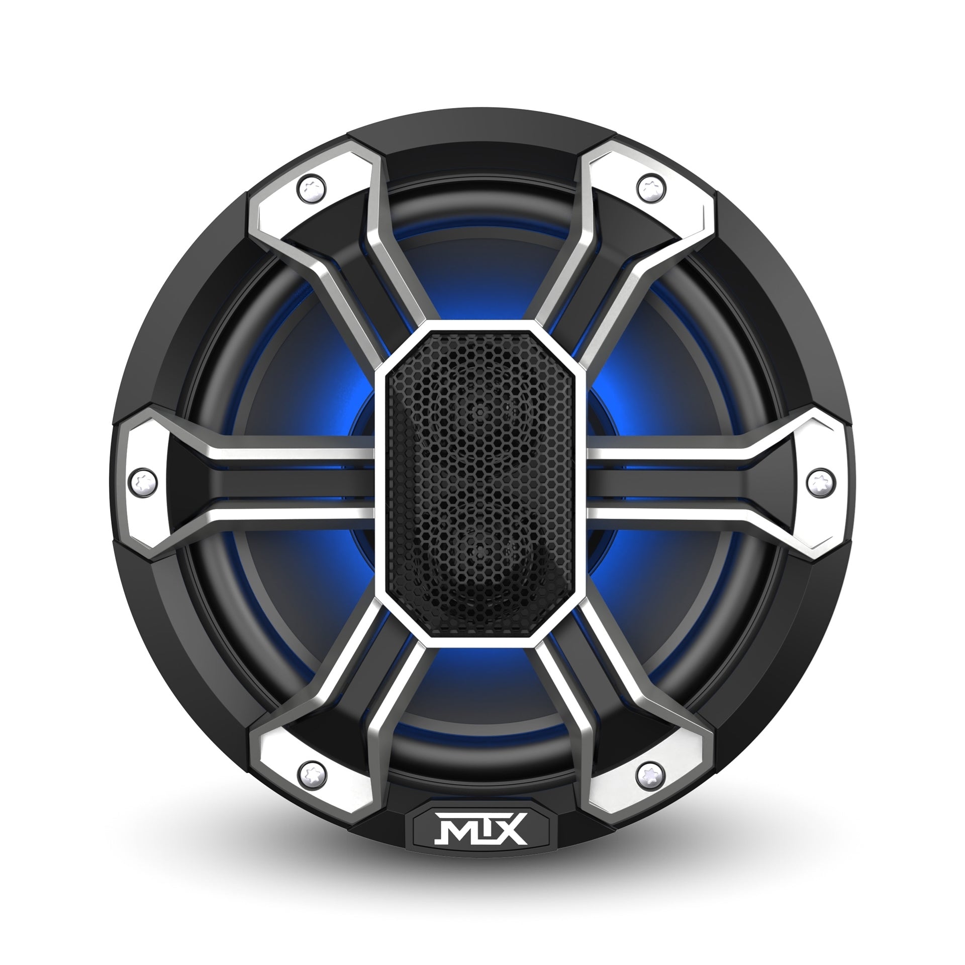 MTX PS8C 8 150-Watt RMS 4 Coaxial Speaker Pair IP-67 Rated with RGB Lighting and Customizable Grille (Sold In Pairs) MTX