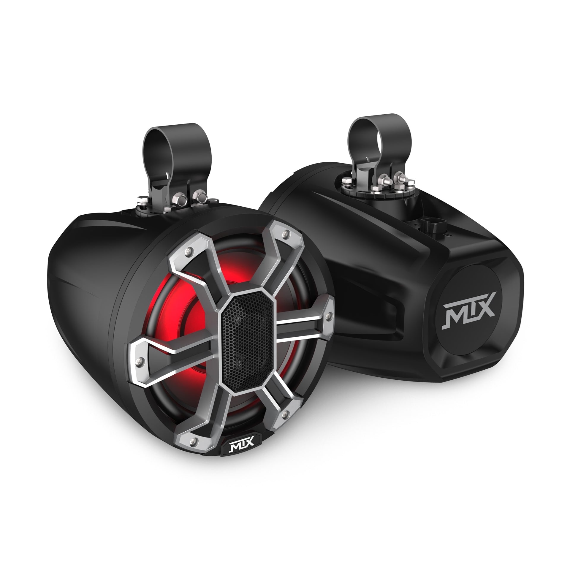 MTX PS8C-BP 8 4 150-Watt RMS IP67 Rated Customizable Speaker Pod Pair with RGB Lighting (Sold In Pairs) MTX