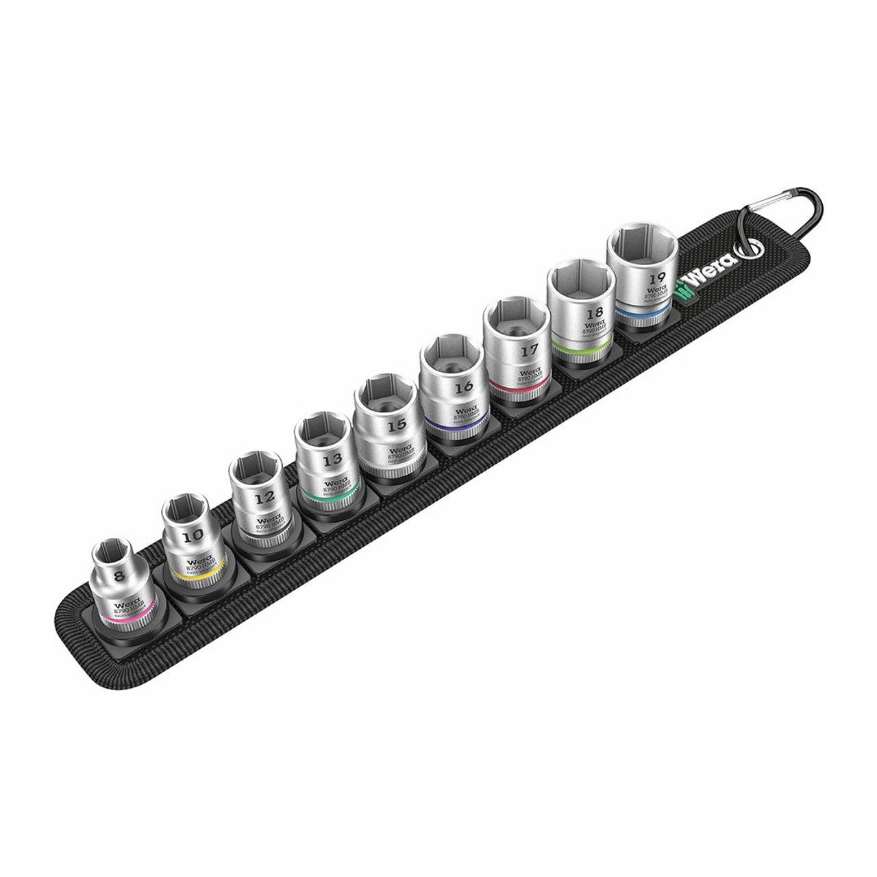 Wera 05003973001 Belt B 4 Zyklop Socket Set, 3/8", 9 Pcs Wera