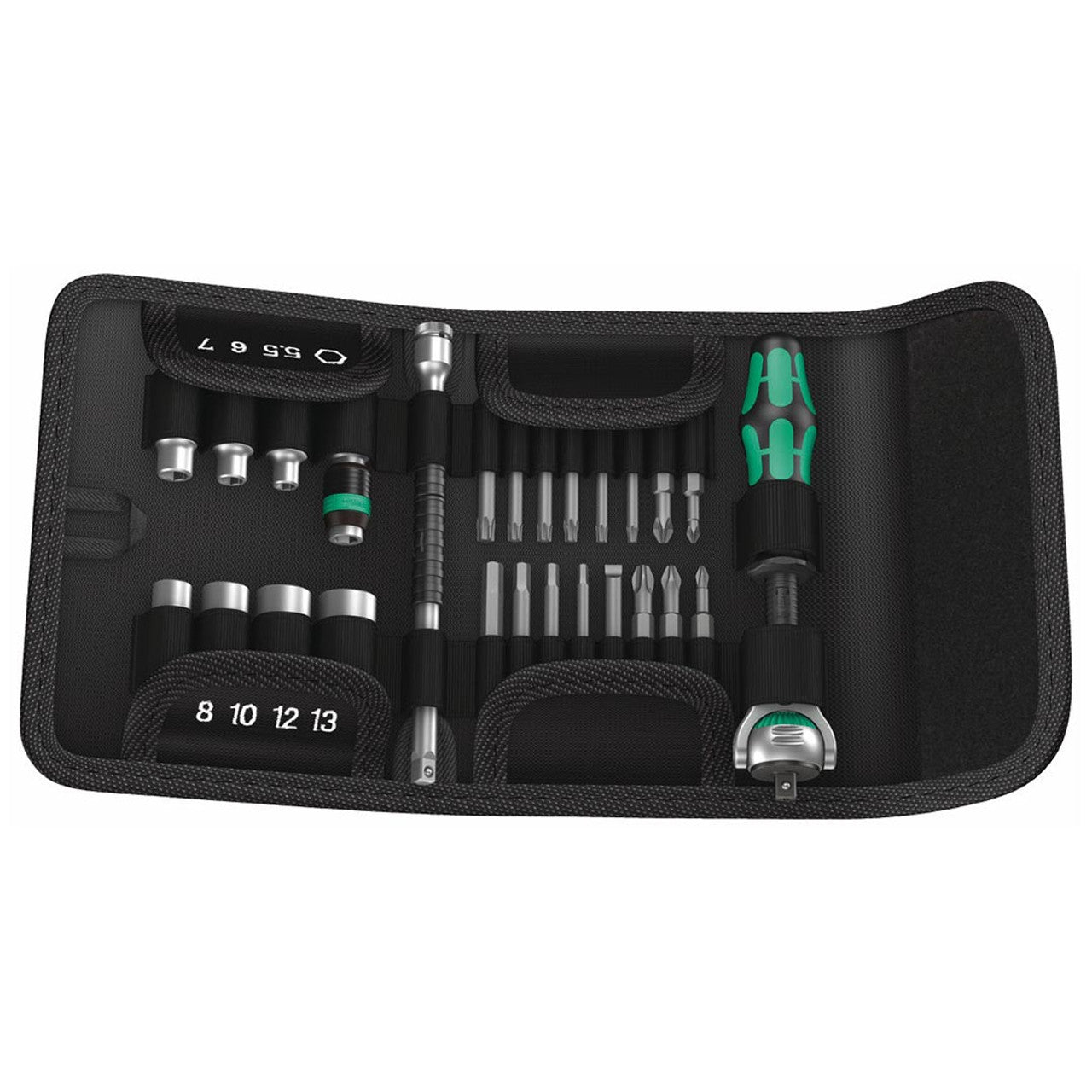 Wera 05051045001 Kraftform Kompakt Zyklop 1/4 in. Drive Ratchet Set (26-Piece) Wera