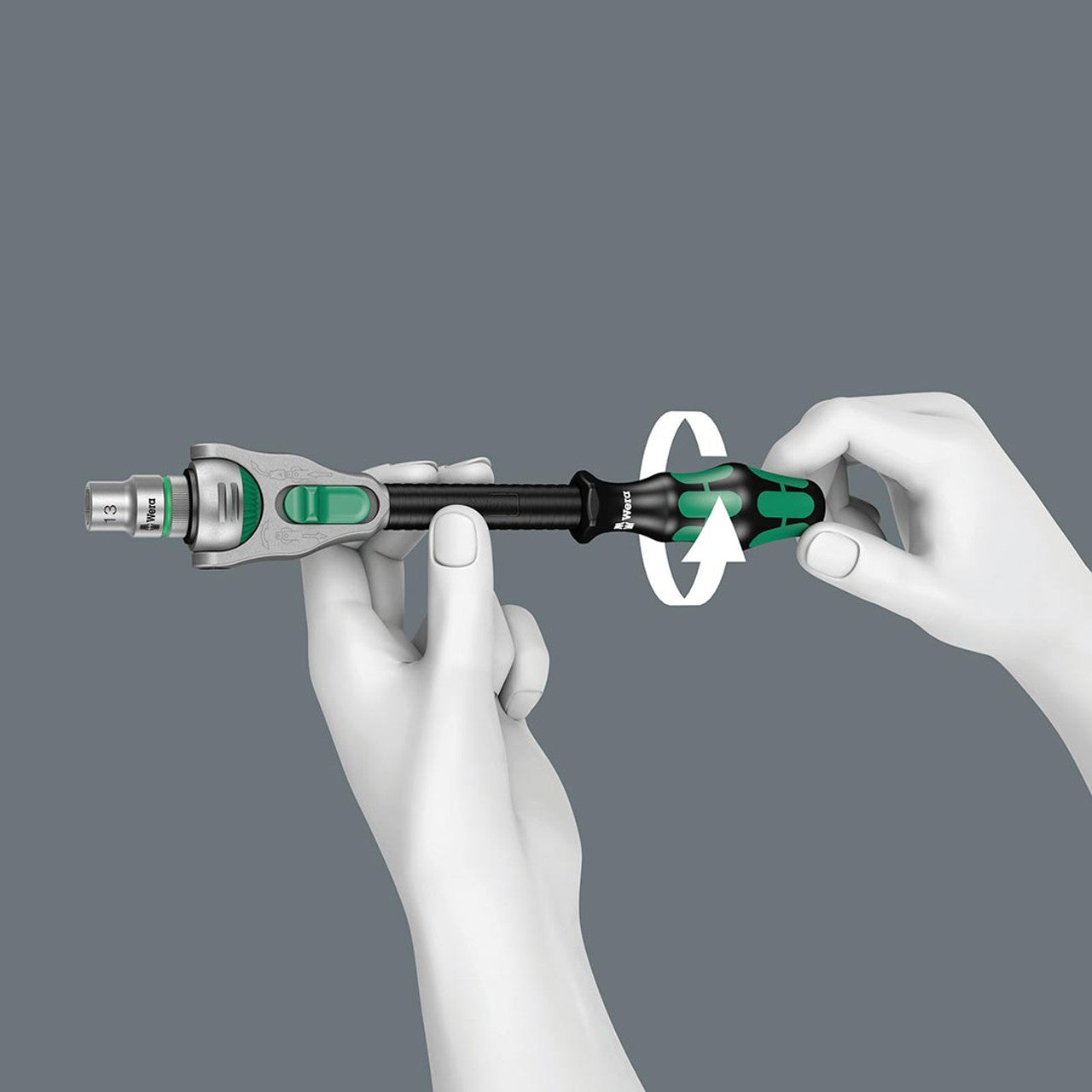 Wera 05051045001 Kraftform Kompakt Zyklop 1/4 in. Drive Ratchet Set (26-Piece) Wera
