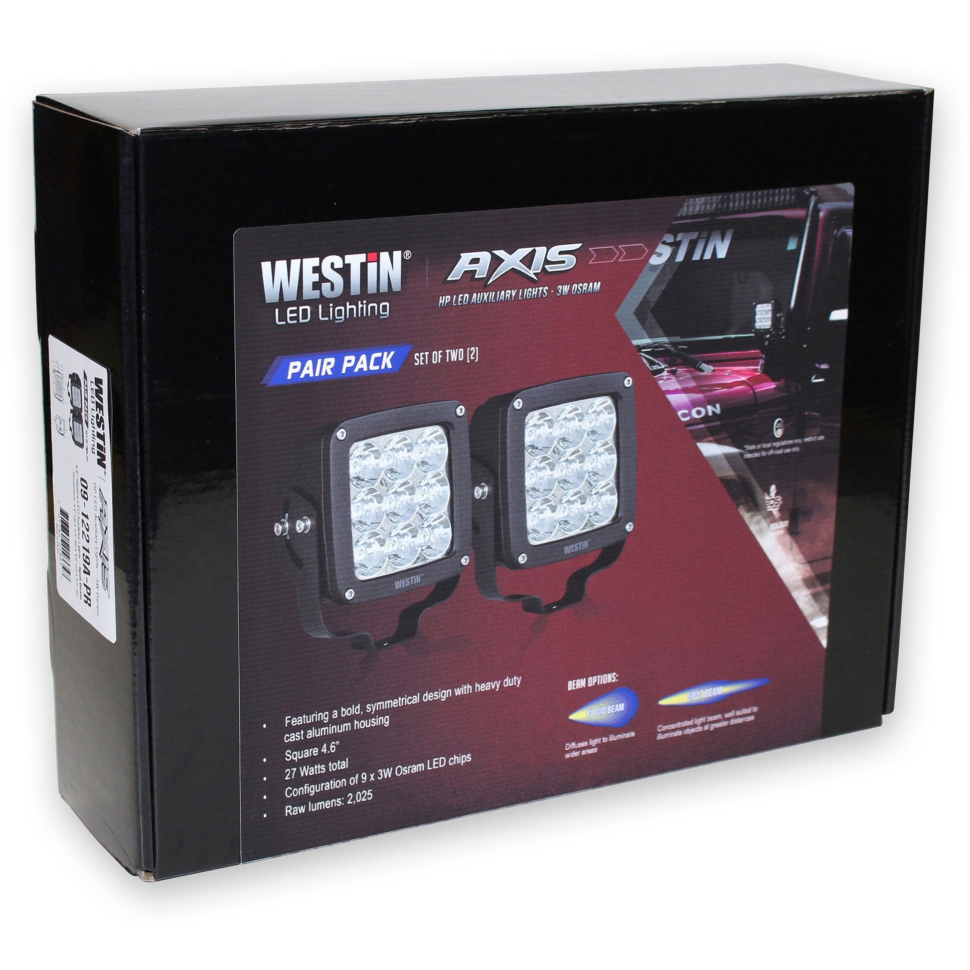 Westin 09-12219B-PR Axis LED Auxiliary Light Westin