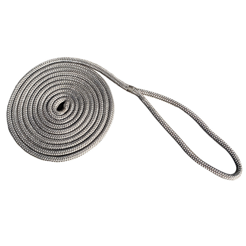 New England Rope 5/8" x 25' Nylon Double Braid Dock Line - Grey (5058-20-00025) New England Ropes