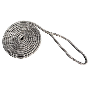 New England Rope 5/8" x 25' Nylon Double Braid Dock Line - Grey (5058-20-00025) New England Ropes