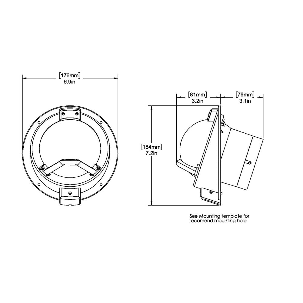 Ritchie BN-202 Navigator Compass - Bulkhead Mount - Black (BN-202) Ritchie