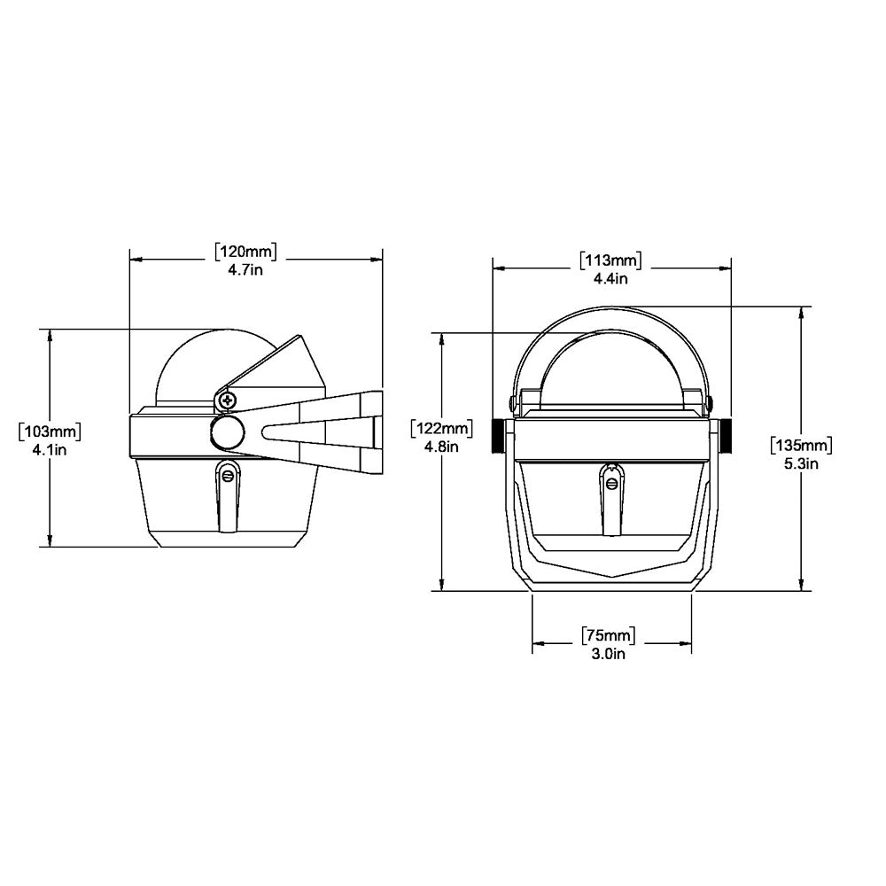 Ritchie RA-91 RitchieAngler Compass - Bracket Mount - Gray (RA-91) Ritchie
