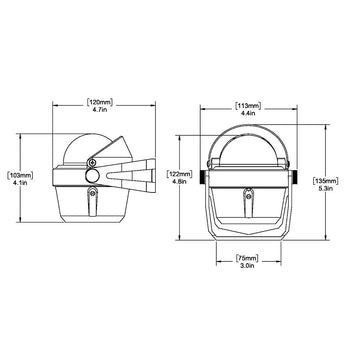 Ritchie RA-91 RitchieAngler Compass - Bracket Mount - Gray (RA-91) Ritchie