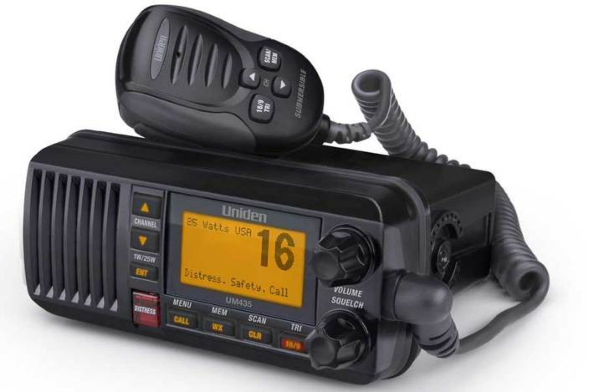 Uniden UM435 VHF Marine Radio with Weather Alert (Black) Uniden