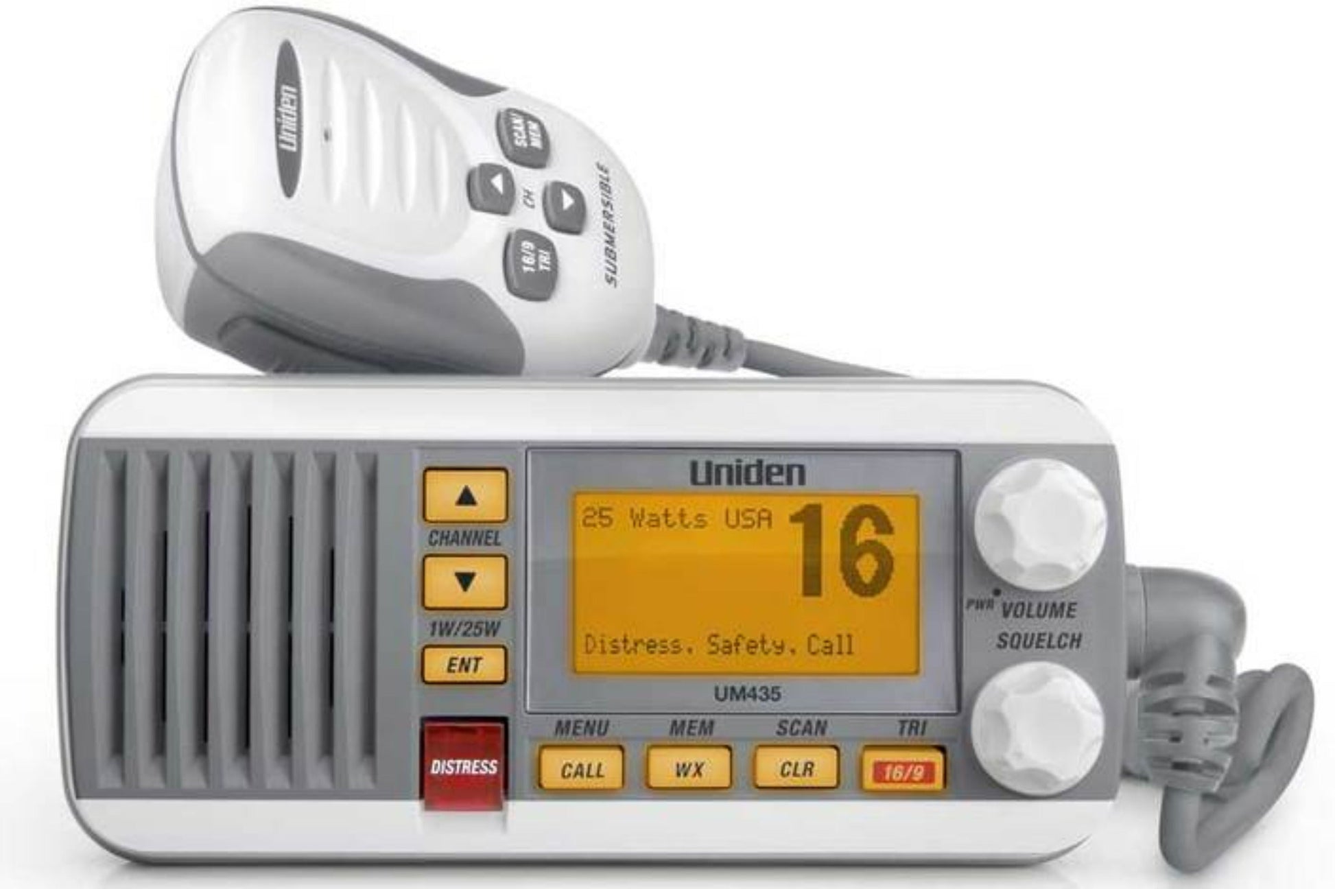 Uniden UM435 VHF Marine Radio with Weather Alert (White) Uniden