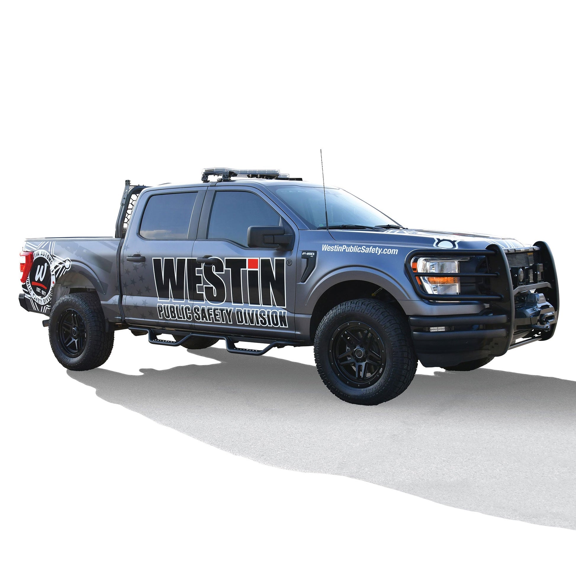 Westin 20-13945 Outlaw Drop Nerf Bars Textured Black Steel Westin