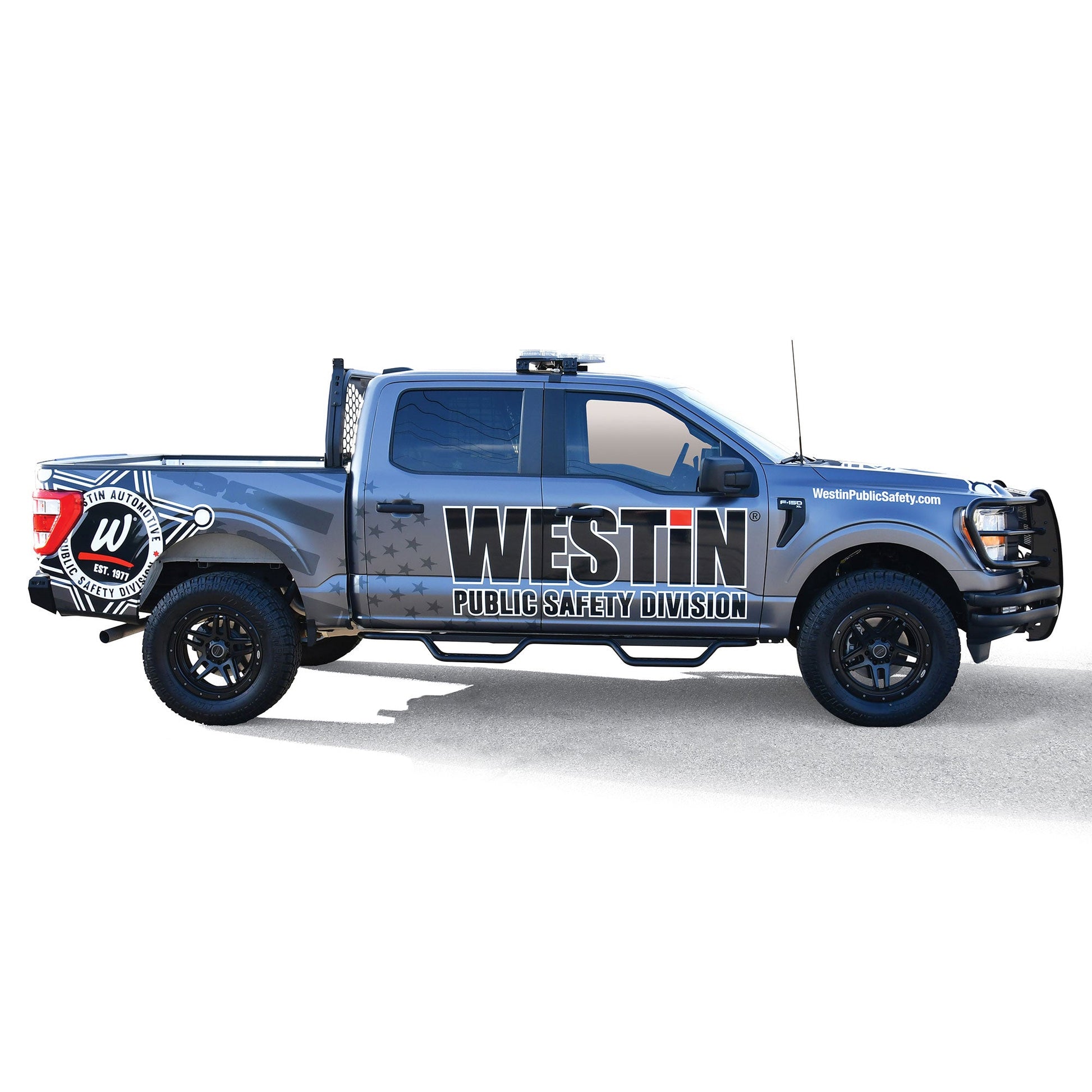 Westin 20-13945 Outlaw Drop Nerf Bars Textured Black Steel Westin
