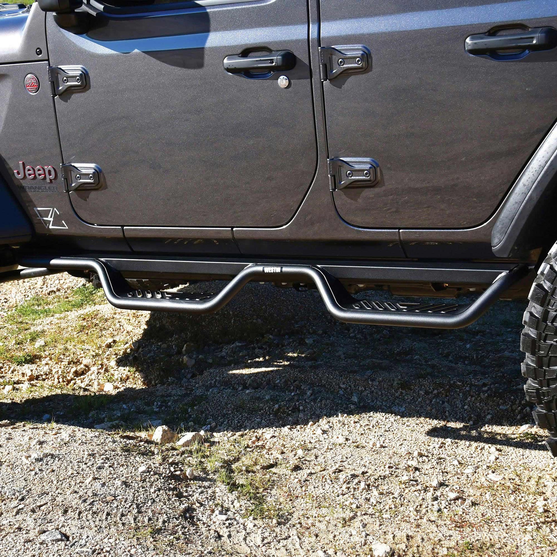 Westin 20-14065 Outlaw Drop Nerf Bars Textured Black Steel Westin