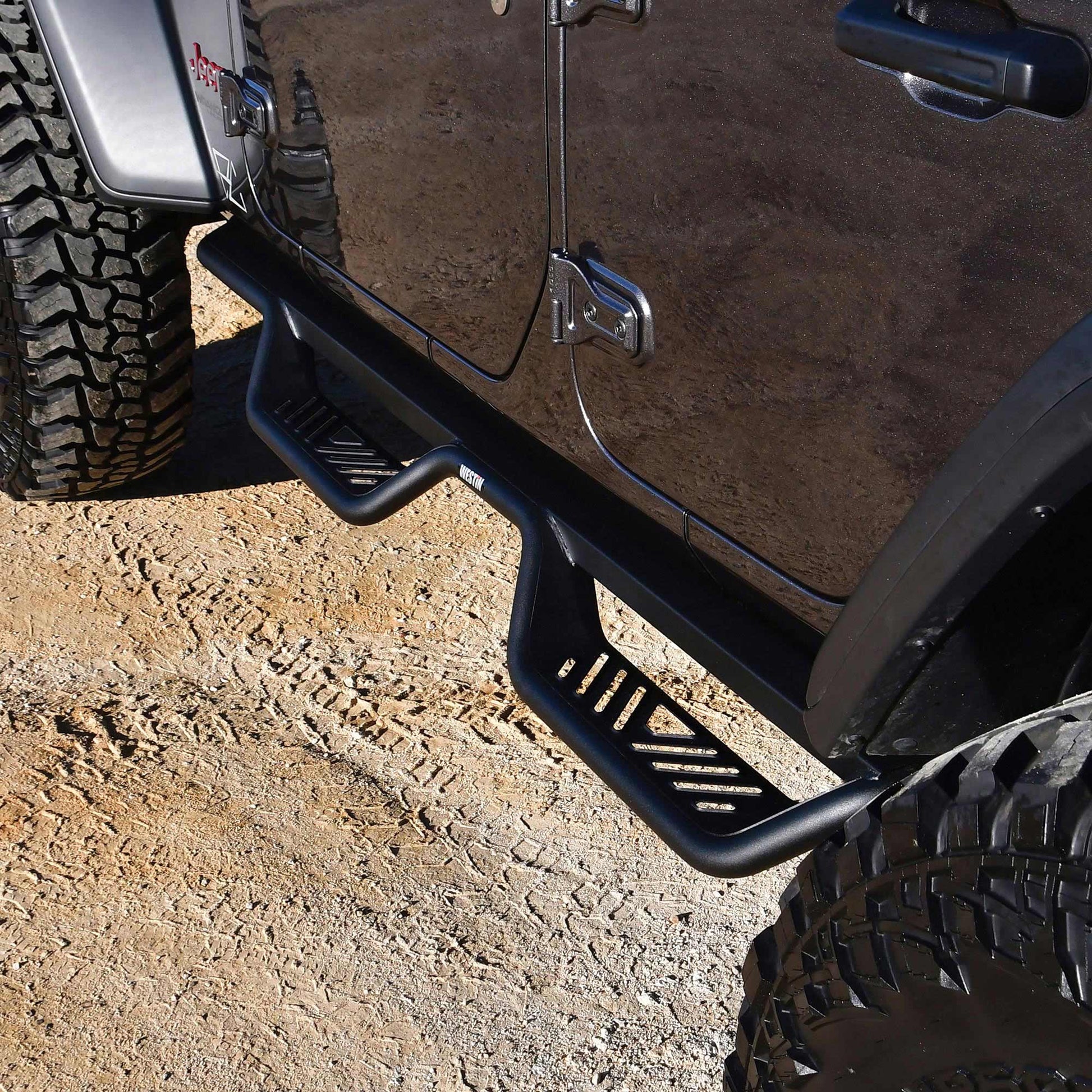 Westin 20-14065 Outlaw Drop Nerf Bars Textured Black Steel Westin