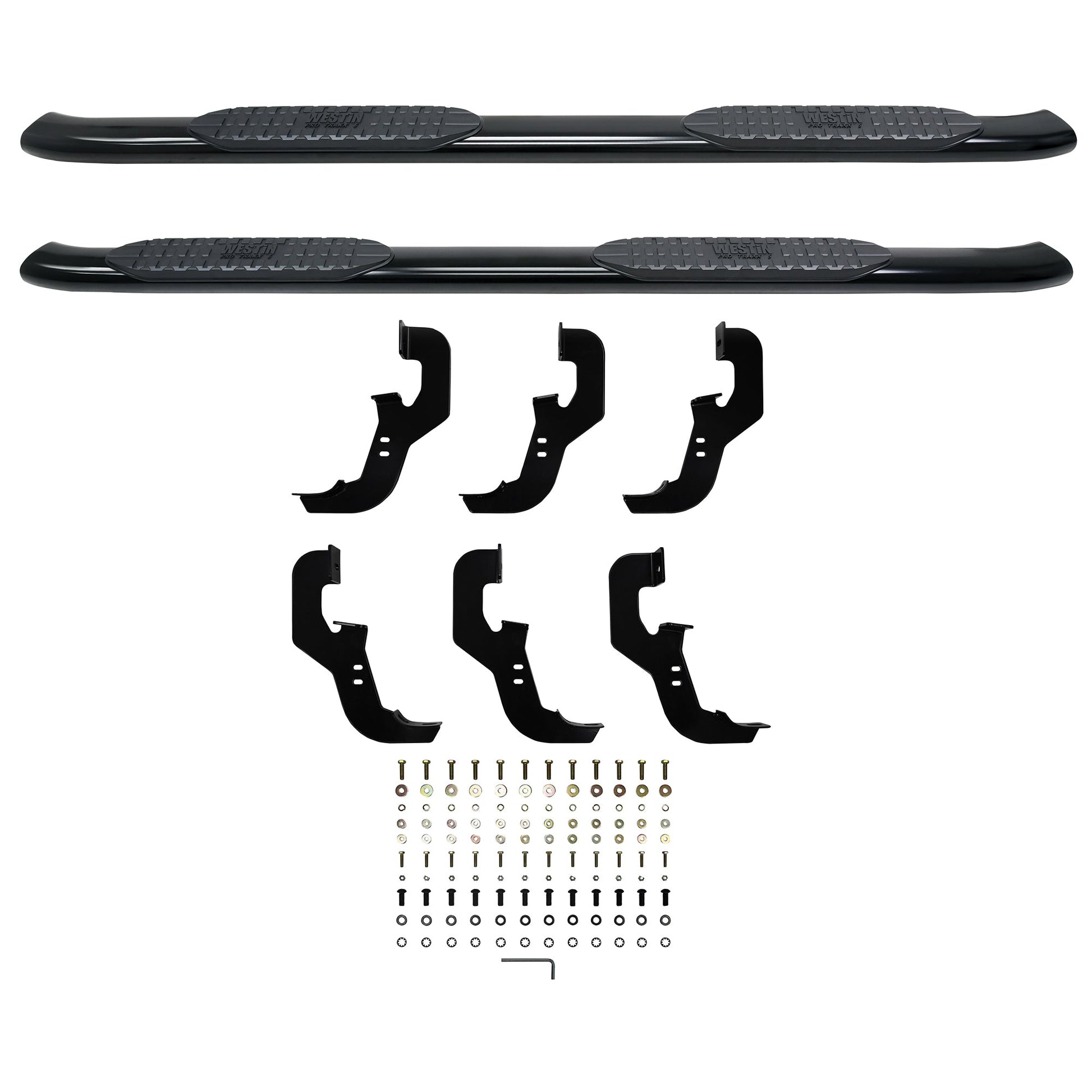 Westin 21-54135 PRO TRAXX 5 Oval Nerf Bars Black Steel Westin