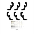 Westin 21-54135 PRO TRAXX 5 Oval Nerf Bars Black Steel Westin
