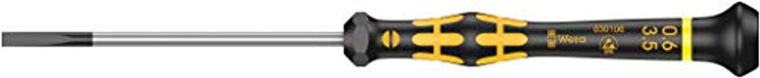 Wera 05030106001 1578 A ESD Kraftform Micro Screwdriver for Slotted Screws Wera
