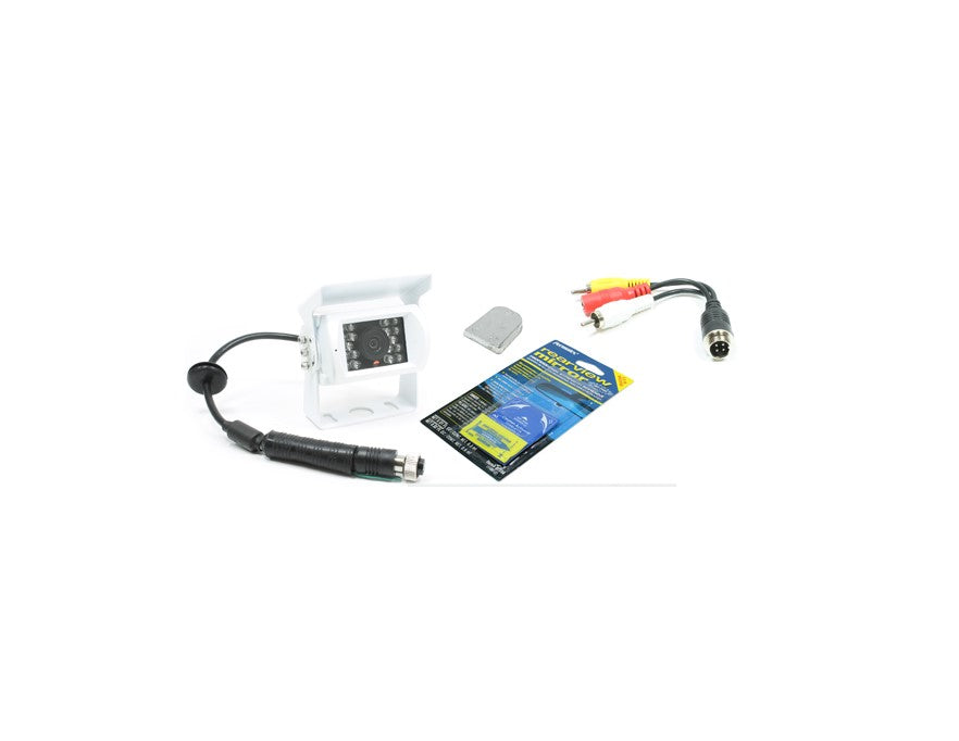 Rostra 250-8149 Heavy Duty White Ir Camera W/ Microphone 4-pin Hd Connector Rostra