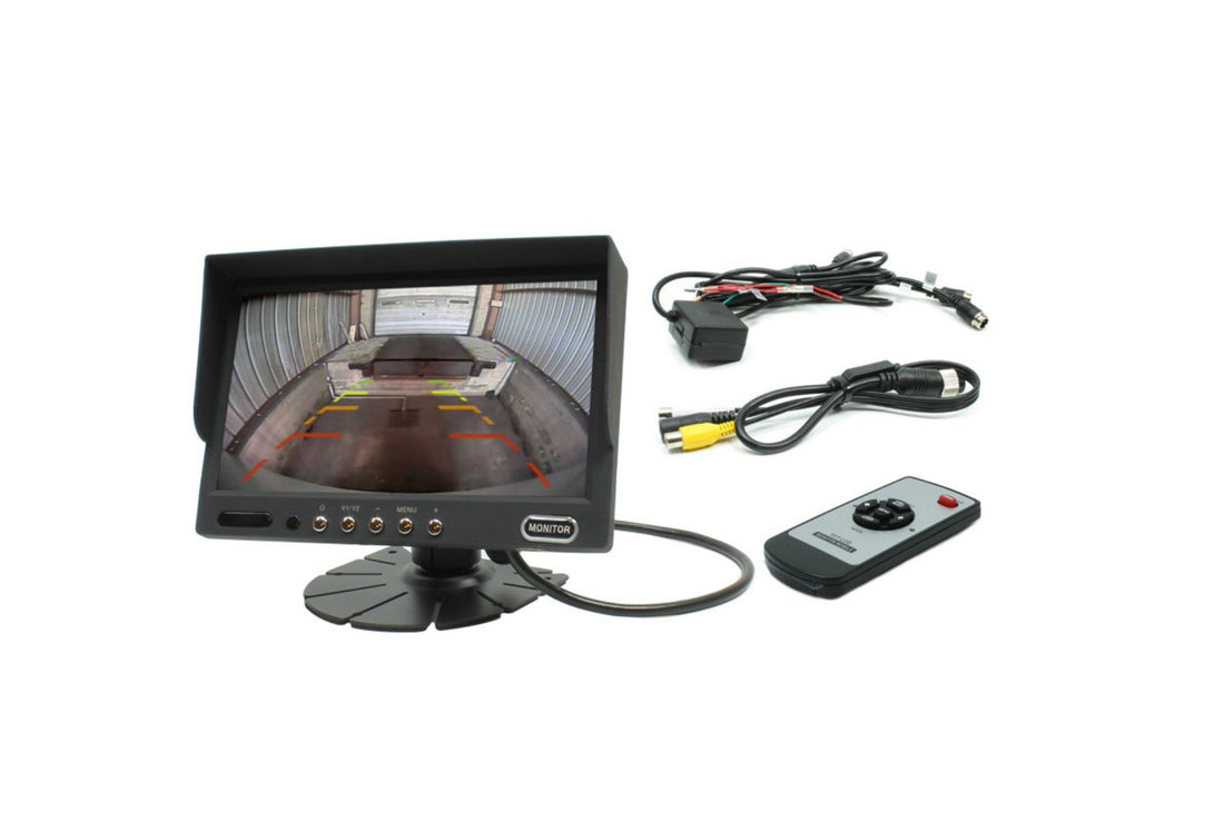 Rostra 250-8222 7" Monitor Parking Grid lines Auto Dim + Remote Control Rostra