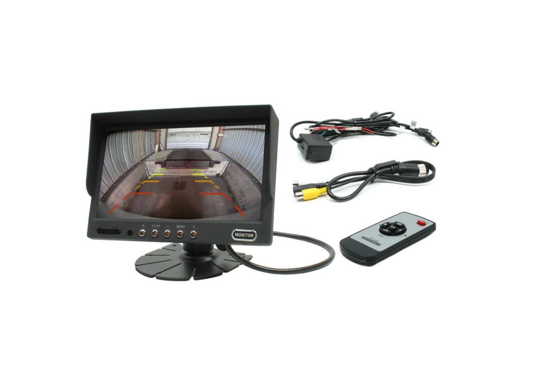 Rostra 250-8222 7" Monitor Parking Grid lines Auto Dim + Remote Control Rostra