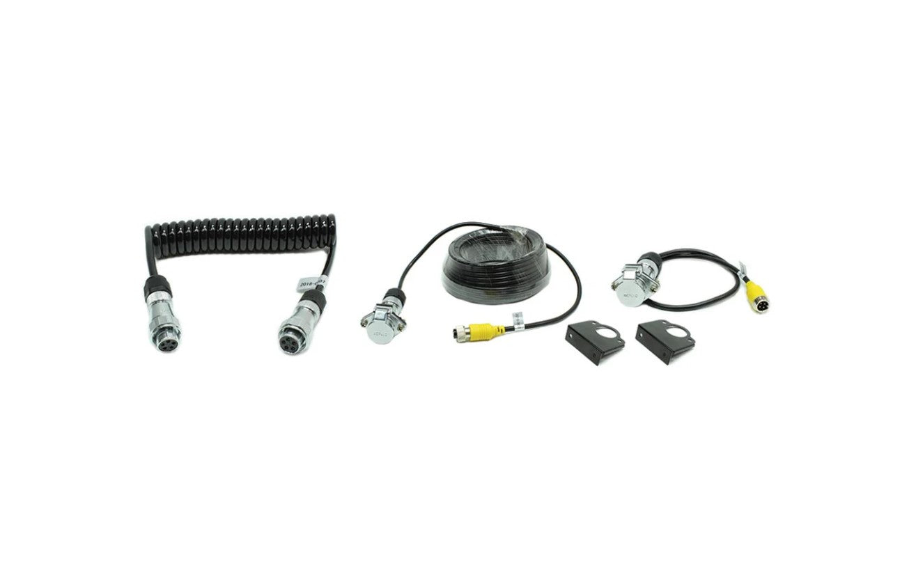 Rostra 250-8722-KIT Universal Two-Camera Trailer Connection Kit with 5-Pin 2.5 Meter Coil Harness & 10-Meter Vehicle Harness