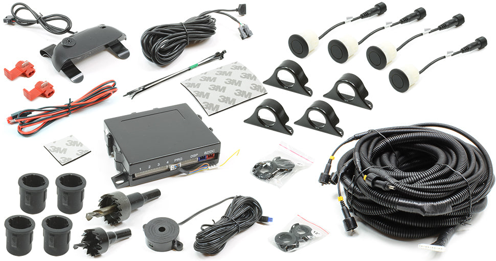 Rostra 250-1903-bz35 Backzone Plus Rear-mount Ultrasonic Automotive Parking Assistance System With 4-sensors, Digital Display, And 35-foot Harness Afco Racing Products