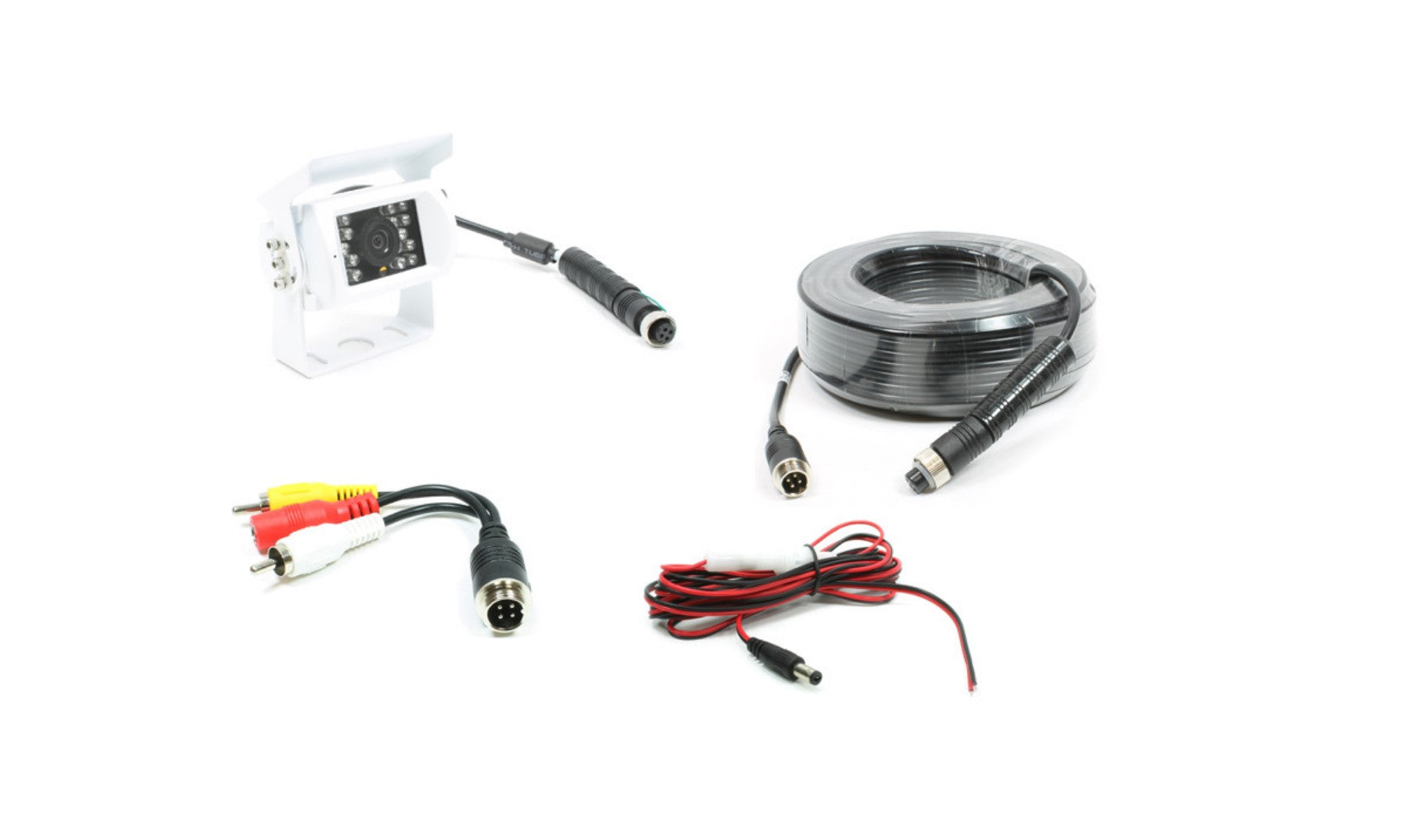 Rostra 250-8149-20M Hinge-Mount, white camera with 66' harness Rostra