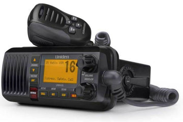 Radio marina VHF Uniden UM435 con alerta meteorológica (negra)