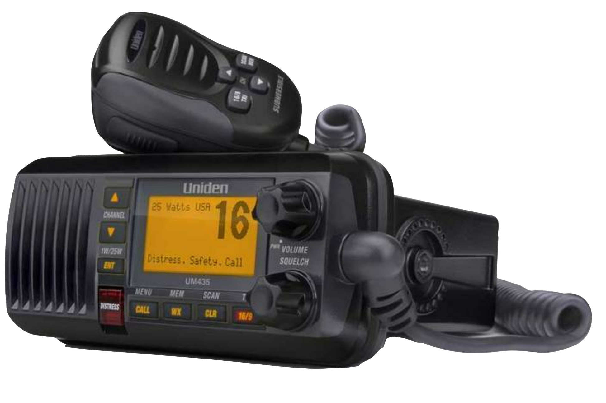 Uniden UM435 VHF Marine Radio with Weather Alert (Black) Uniden