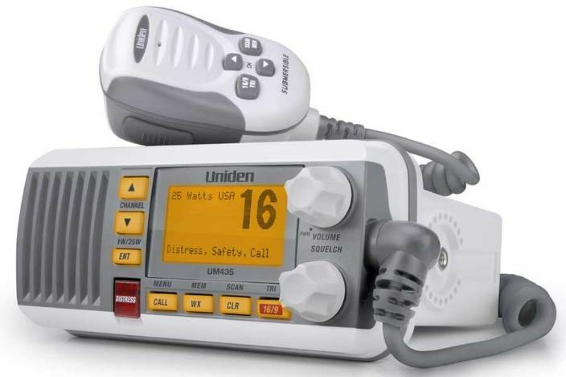 Uniden UM435 VHF Marine Radio with Weather Alert (White) Uniden