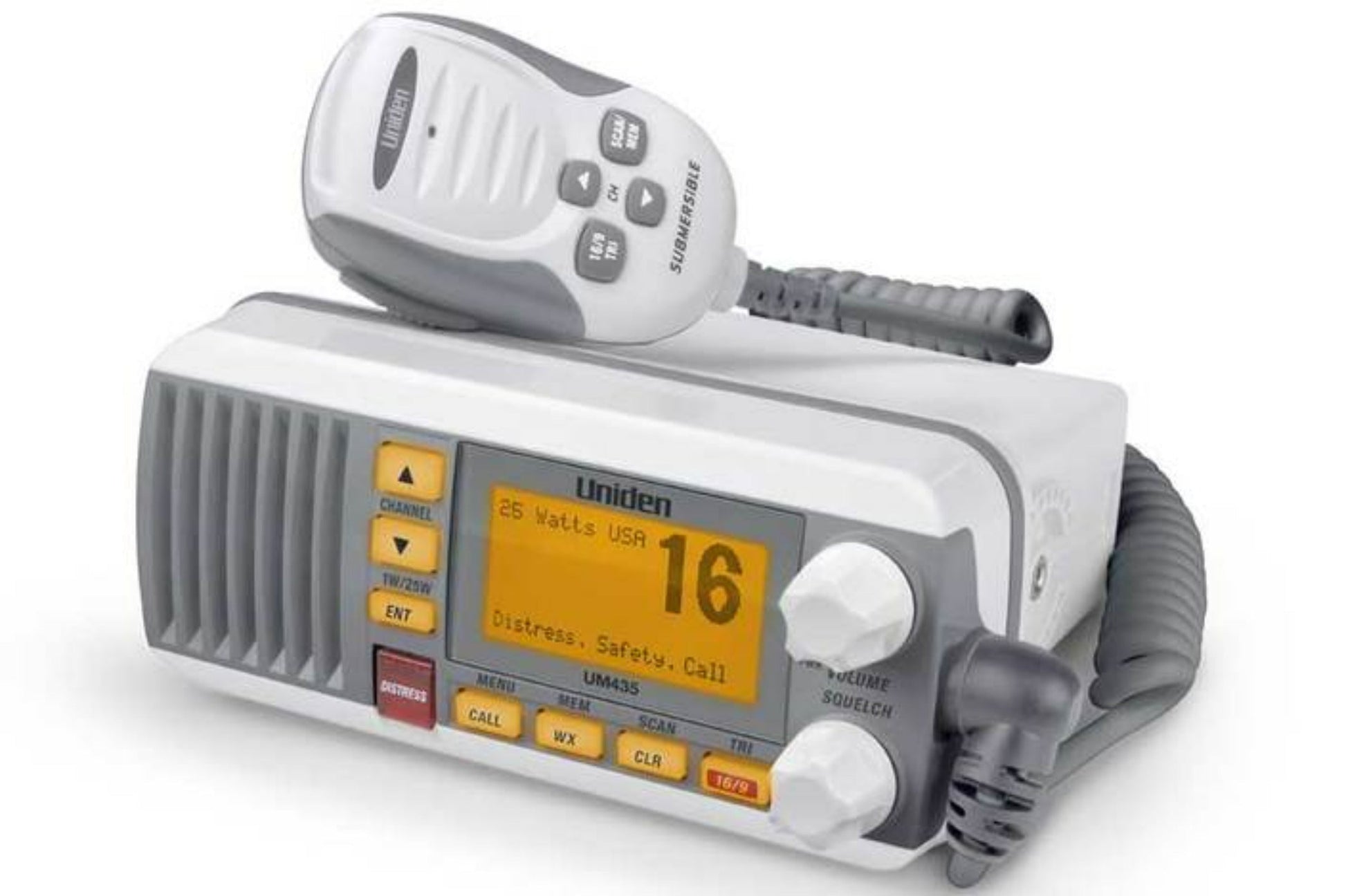 Uniden UM435 VHF Marine Radio with Weather Alert (White) Uniden