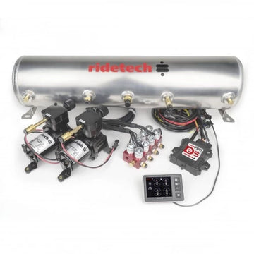 RideTech 30534100 RidePro E5 Air Ride Suspension Control System | 5 Gallon Dual Compressor-1/4″ Valves