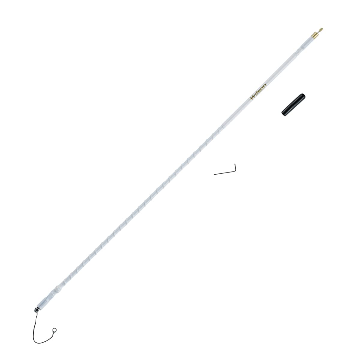 Wilson Antennas 305-485 CB Antenna Silver Load FGT Series 3'Fiberglass Whip Antenna, AM|FM Ready, White Wilson