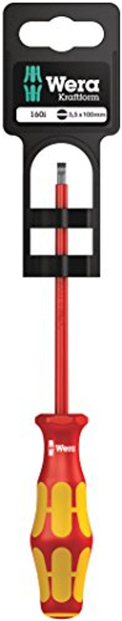 Wera 05100002001 Screwdriver for slotted screws"160i SBVDE" insulated Wera