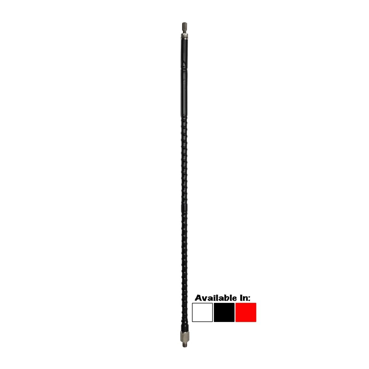 Procomm BTF4-R 4.25 ft. Tall Top Load 0.25 Wave Heavy Duty Tunable Tip Fiberglass CB Antenna Red Procomm