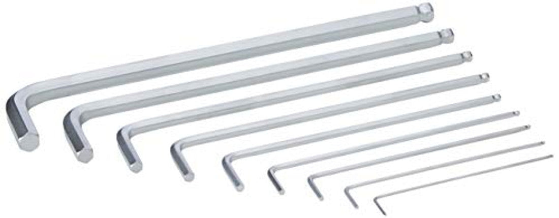 Wera 05073391001 Hexagon 950 PKL/9 SB L-Key Set, BlackLaser, Ballpoint Hex Key Wera