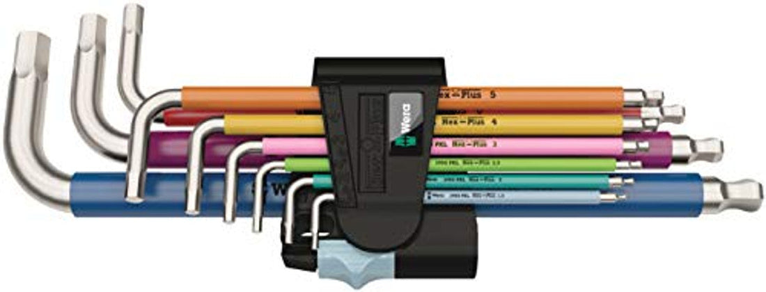 Wera 05022669001 L-Key Set 3950 Spkl/9 SM Metric of Stainless Steel,MULTI Wera