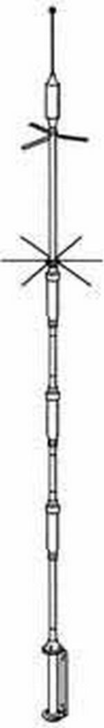 Hustler HF MultiBand Vertical Amateur Ham Radio Base Antenna 5BTV Hustler