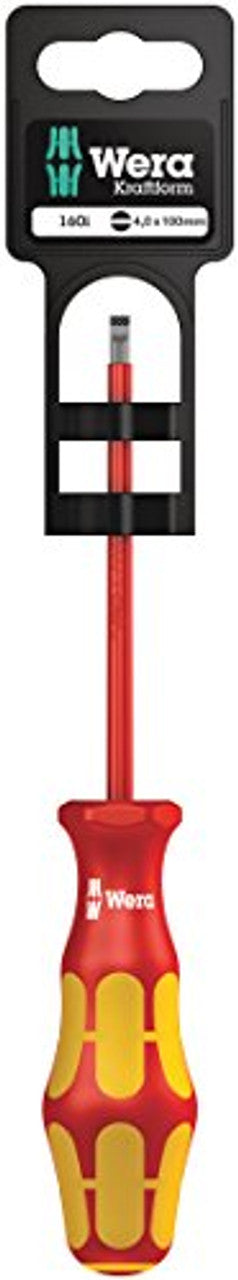 Wera 05100003001 Screwdriver for slotted screws"160i SBVDE" insulated Wera