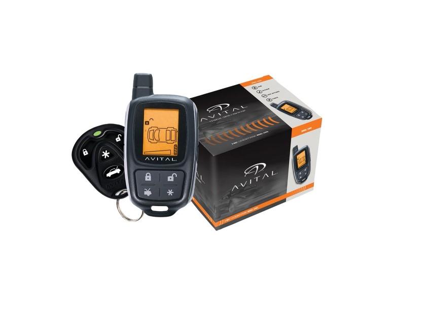 Avital 3305L 2-Way LCD Security System with 4-Button LCD Remote with Gravity Magnet Phone Holder Bundle Avital