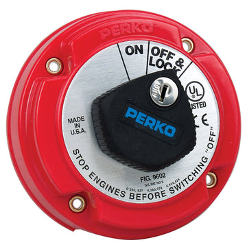 Perko 9602DP Medium Duty Main Battery Disconnect Switch w/Key Lock Perko