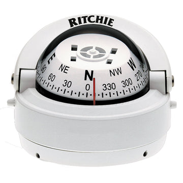 Ritchie S-53W Explorer Compass - Surface Mount - White (S-53W) Ritchie
