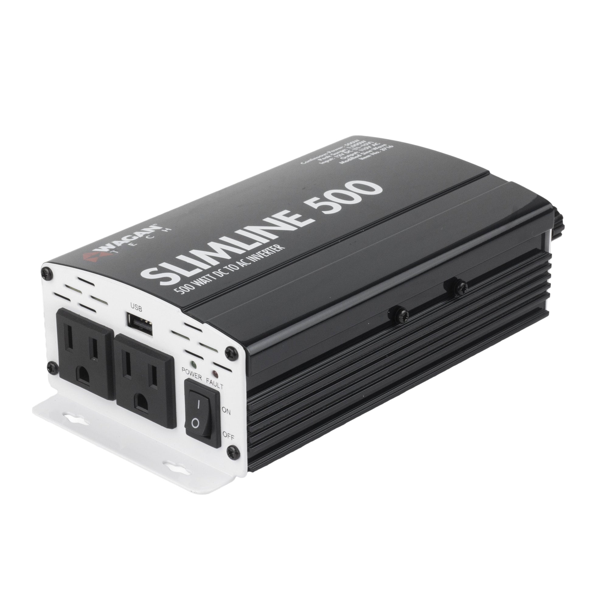 Wagan EL3716 SlimLine AC Inverter 500 Watt (MSW) Wagan