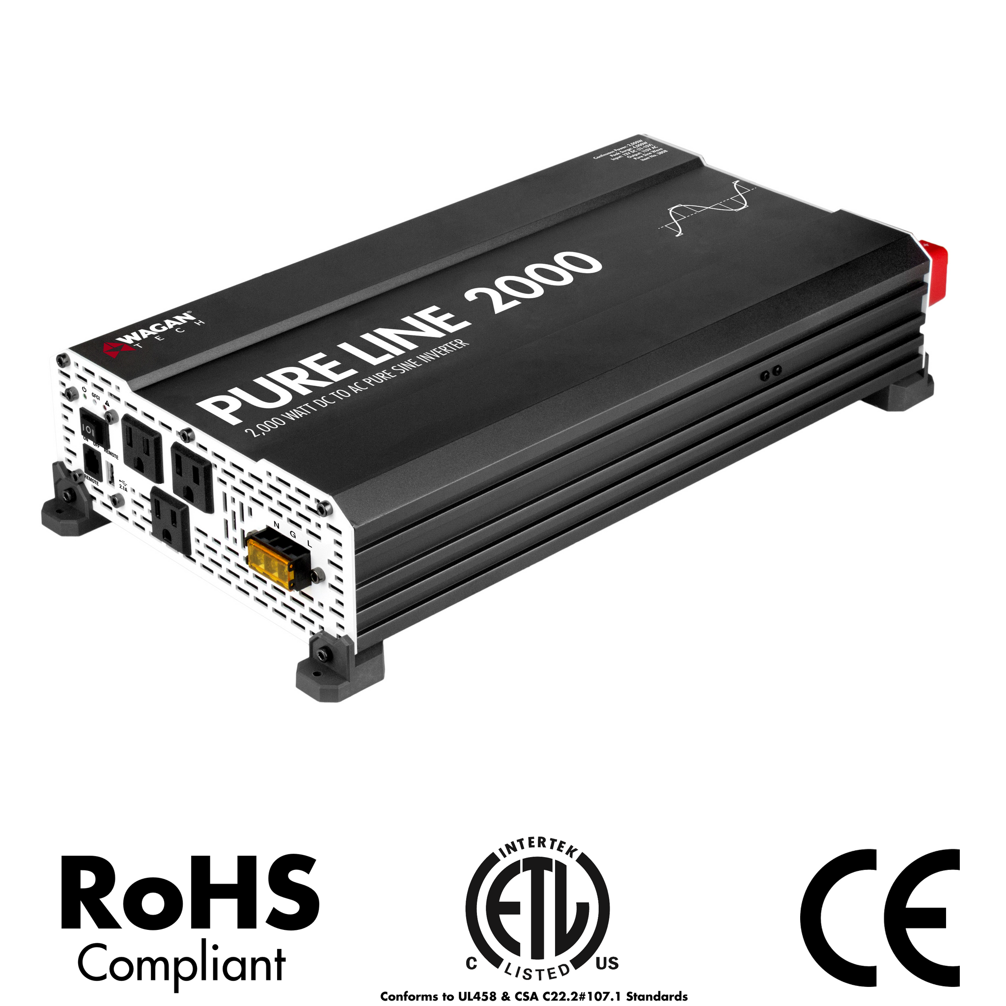Wagan EL3808 Pure Line Inverter 2000 Watt (PSW)