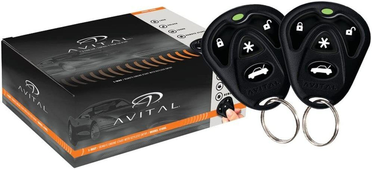Avital 4105L 1-Way Remote Start System with 4-Button Remote
